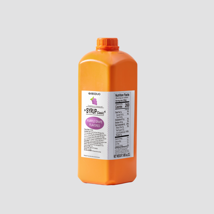 [BODUO] Purple Grape Flavored Syrup [68 fl.oz. / Bottle x 8 Bottles / Case]