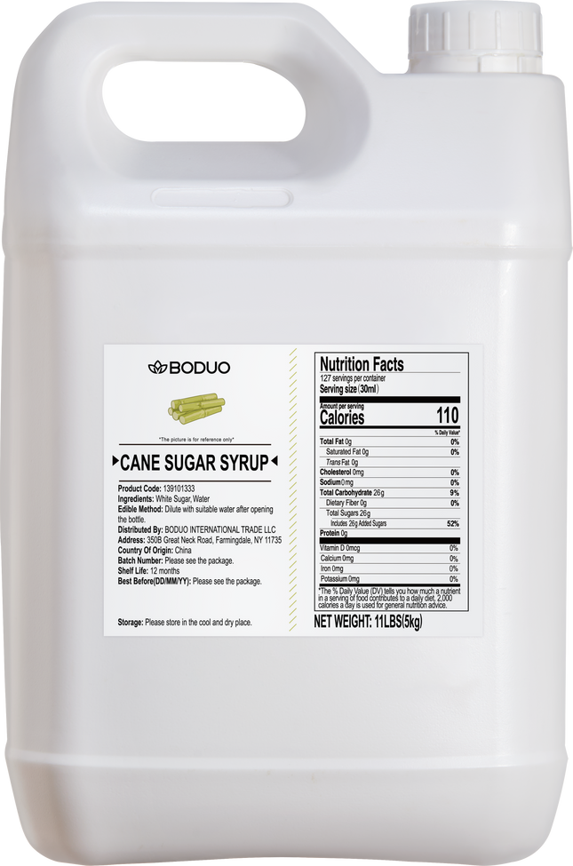 [BODUO] Cane Sugar Syrup [11 lbs / Bucket x 4 Buckets / Case]