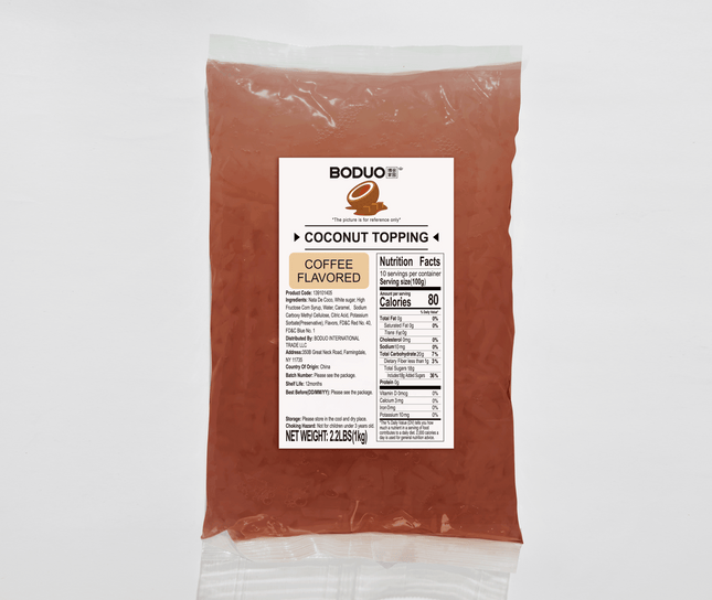 [BODUO] [MINI] Coffee Flavored Coconut Topping - One Bag [2.2 lbs]