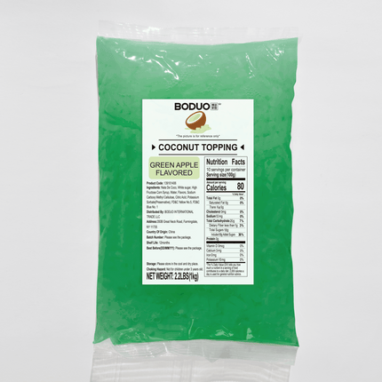 [博多] 條狀青蘋果口味椰果 [2.2 lbs / Bag x 20 Bags / Case]