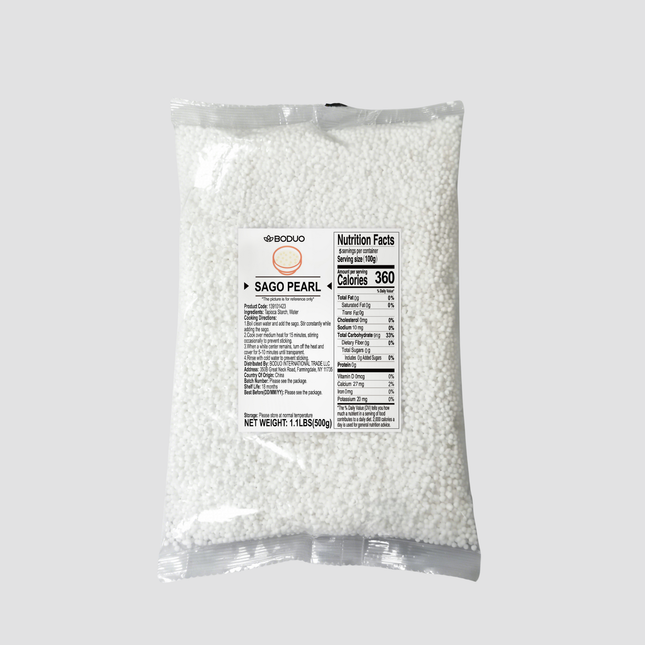 [BODUO] [MINI] Sago Tapioca Pearls - One Bag [1.1 lbs]