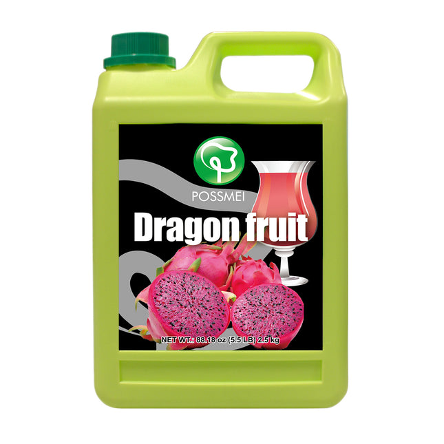 [POSSMEI] Dragon Fruit Syrup 5.5 lbs / Bottle x 6 Bottles / Case