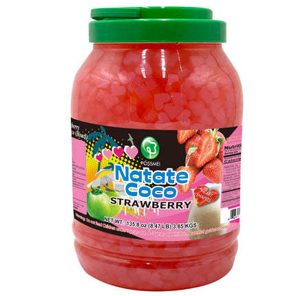 [POSSMEI] Strawberry Natate Coco - Heart Shape 8.8 lbs / Bottle x 4 Bottles / Case