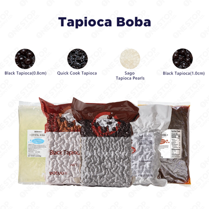 [BODUO] Sago Tapioca Pearls [1.1 lbs / Bag x 20 Bags / Case]