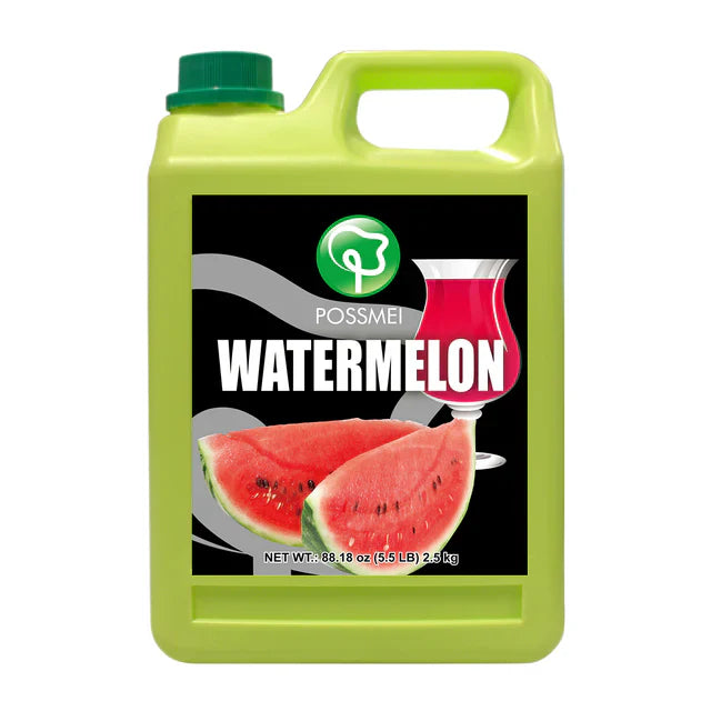 [POSSMEI] Watermelon Syrup 5.5 lbs / Bottle x 6 Bottles / Case