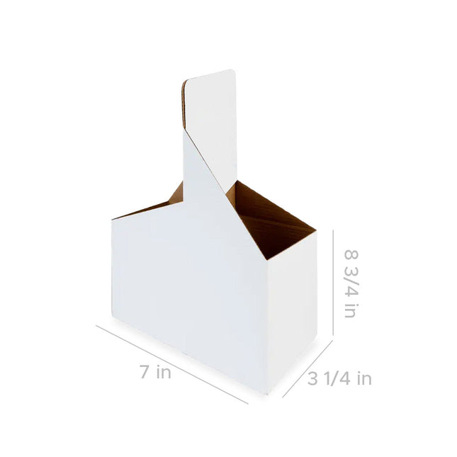 [定制包裝] 紙質瓦楞紙板雙杯托架 7" X 3 1/4 X 8 3/4" 200件/箱