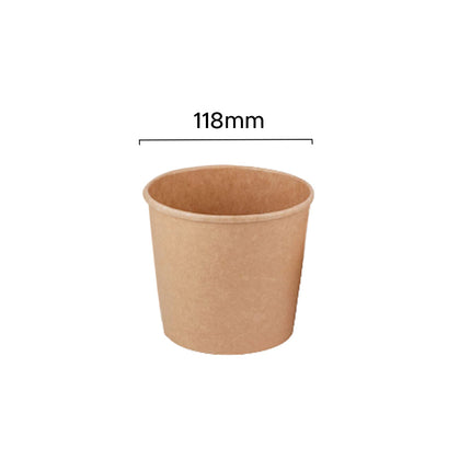 [定制包装] 直径118-730毫升/26盎司纸质双覆膜纸汤杯500个/箱