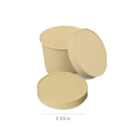 [Customize] Diameter 140mm Double Layer Paper Vented Lid for 24/30/35/42oz Food Cup 300pcs/Case