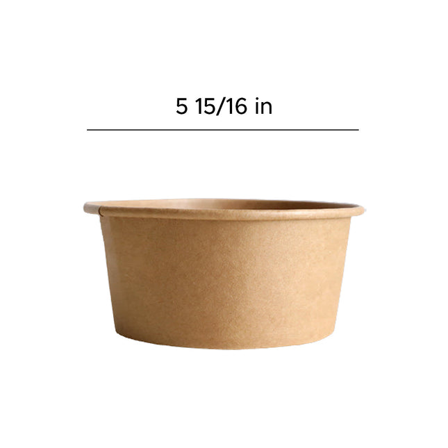 直徑150毫米-500毫升/16盎司紙質雙覆膜食品紙碗300個/箱