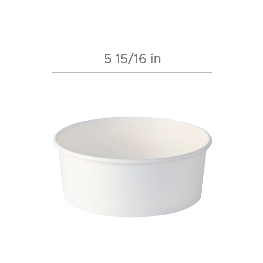 Choice 12 oz. White Double Poly-Coated Paper Food Cup - 1000/Case