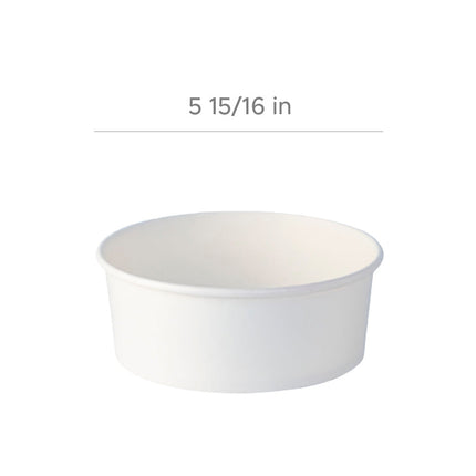 直径150毫米-500毫升/16盎司纸质双覆膜食品纸碗300个/箱
