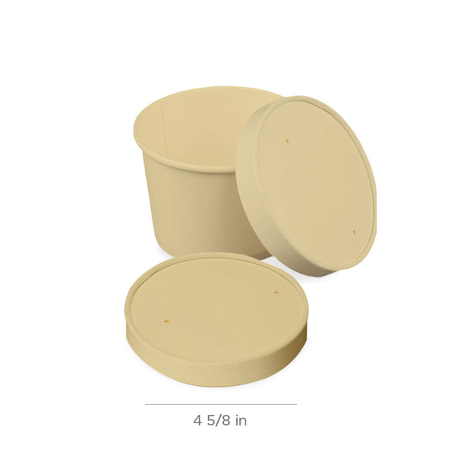 [定制包装] 直径150毫米的双层纸质通风盖，适用于16/26/35盎司食品纸碗，300个/箱
