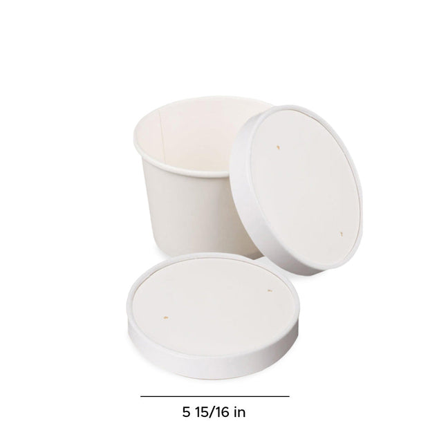 Diameter 150mm Double Layer Paper Vented Lid for 16/26/35oz Food Cup 300pcs/Case