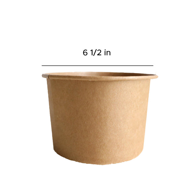 [Customize] Diameter 165mm-1500ml / 52oz Double Poly Coated Paper Noodle Bowl 300pcs/Case