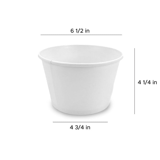 [定制包裝] 直徑165mm-1500ml/52oz的紙質雙覆膜拉麵紙碗300個/箱