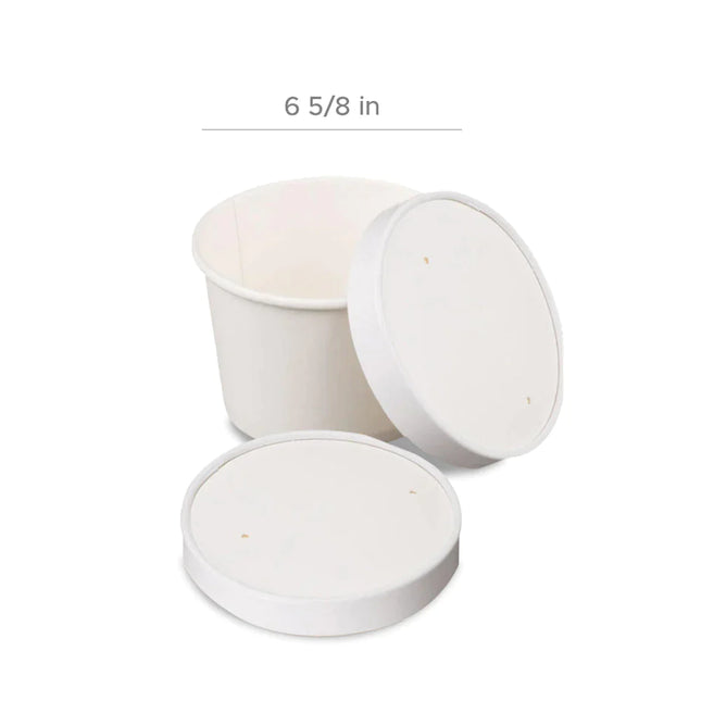 Diameter 168mm Double Layer Paper Vented Lid for 36oz Food Cup 300pcs/Case