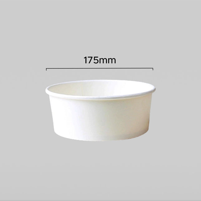 直径175毫米-1100毫升/36盎司纸质双覆膜食品纸碗300个/箱