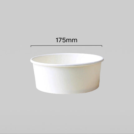 [定制包裝] 直徑175毫米-1100毫升/36盎司紙質雙覆膜食品紙碗300個/箱