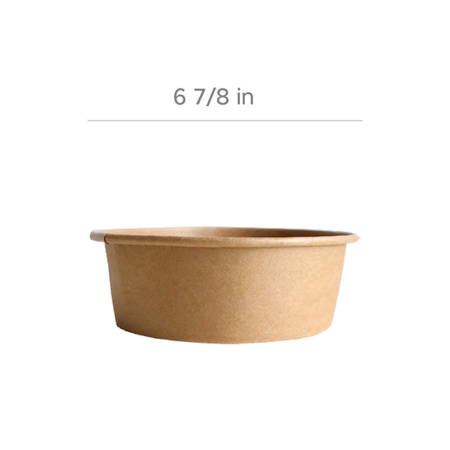 [定制包装] 直径175毫米-1200毫升/42盎司纸质双覆膜食品纸碗300个/箱