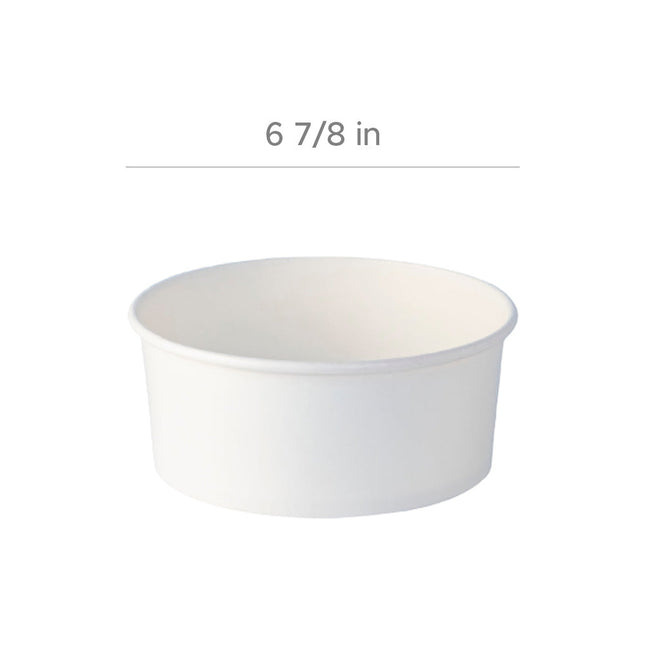 [定制包裝] 直徑175毫米-1200毫升/42盎司紙質雙覆膜食品紙碗300個/箱