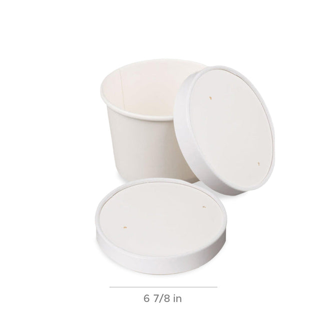 Diameter 175mm Double Layer Paper Vented Lid for 36/42oz Food Cup 150pcs/Case
