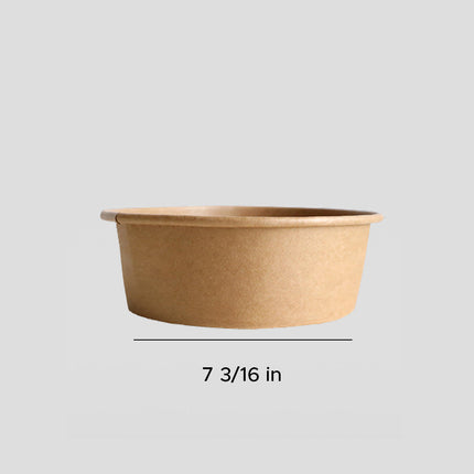 [定制包裝] 直徑183毫米-1100毫升/35盎司紙質雙覆膜食品紙碗300個/箱