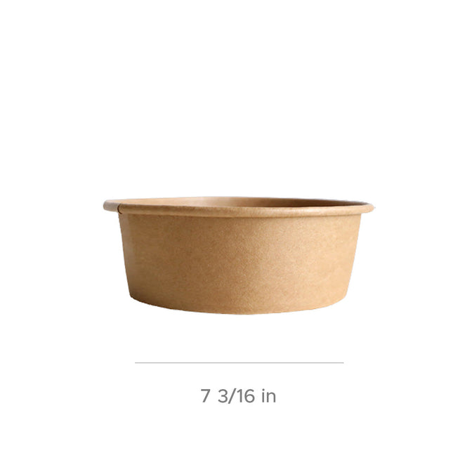 [定制包裝] 直徑183毫米-1300毫升/45盎司紙質雙覆膜食品紙碗300個/箱