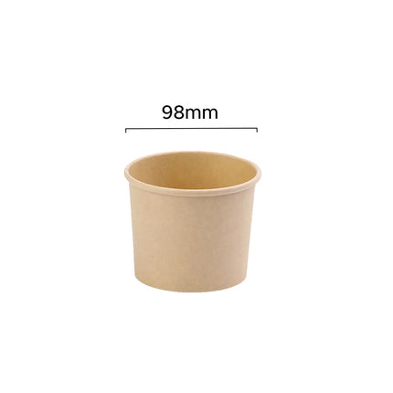 [定制包装] 直径98毫米-12盎司纸质双层覆膜纸汤杯/热食杯500只/箱