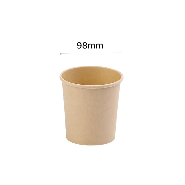[定制包裝] 直徑98毫米-16盎司紙質雙層覆膜紙湯杯/熱食杯500只/箱