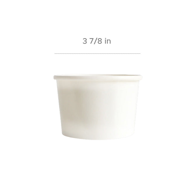 [定制包裝] 直徑98毫米-8盎司紙質雙層覆膜紙湯杯/熱食杯500只/箱