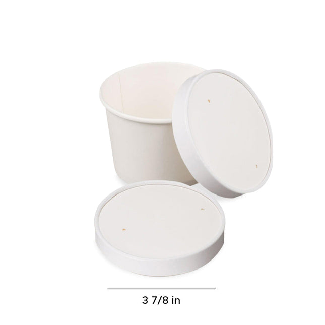 [定制包装] 直径98毫米的双层纸质通风盖，适用于8/12/16盎司食品杯，500件/箱
