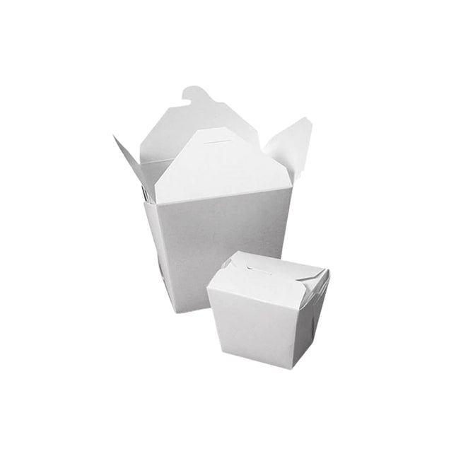 16盎司白色雙層覆膜紙可微波無提手飯盒/面盒，400個/箱