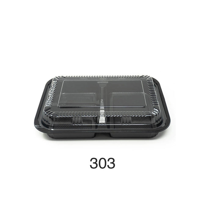 6 Compartment Disposable Bento Box Customized Pp Plastic 500Ml American  Square Food Container 3 Lunch