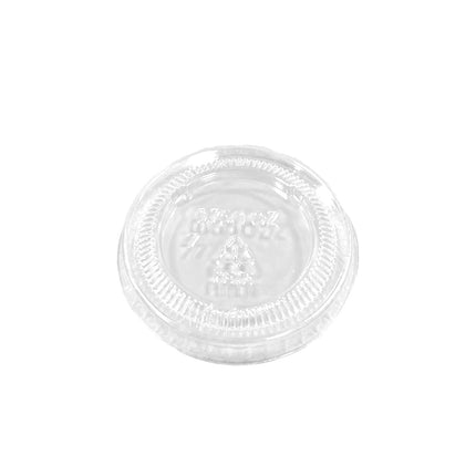 PET Plastic Lid for 1 oz. Souffle Cup / Portion Cup - 2500/Case