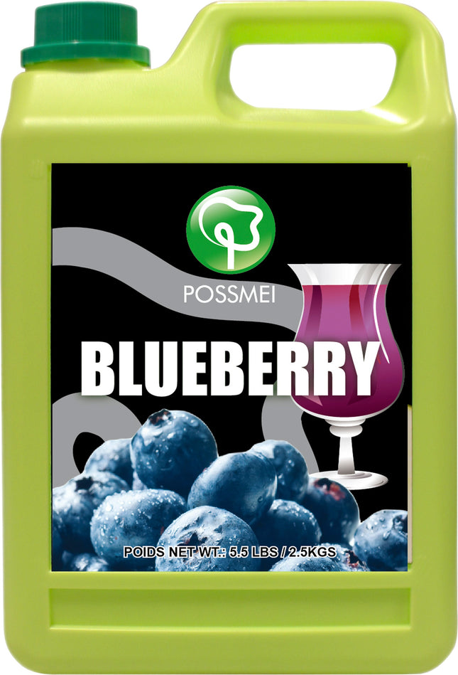 [POSSMEI] Blueberry Syrup 5.5 lbs / Bottle x 6 Bottles / Case
