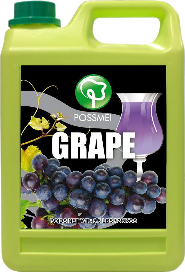 [POSSMEI] Grape Syrup 5.5 lbs / Bottle x 6 Bottles / Case