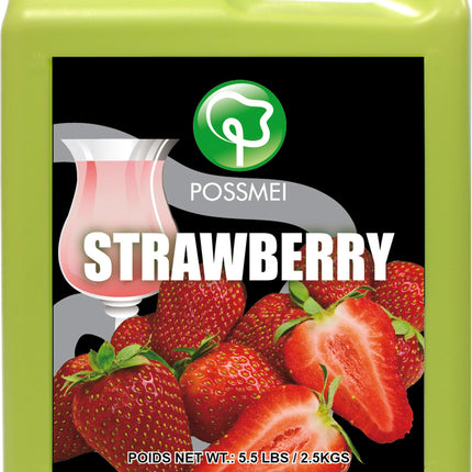 [POSSMEI] Strawberry Syrup 5.5 lbs / Bottle x 6 Bottles / Case