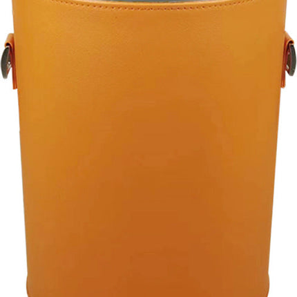 Double -Layer Circular Leather Trash Can