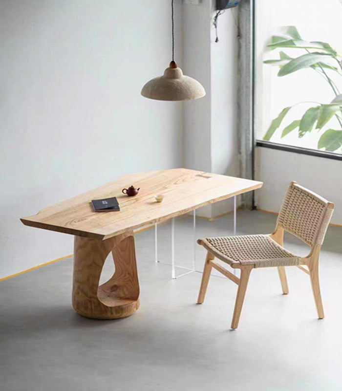 Supension Table Wabi Sabi Solid Wood Table With Acrylic Suspension Table For Living Ro ...