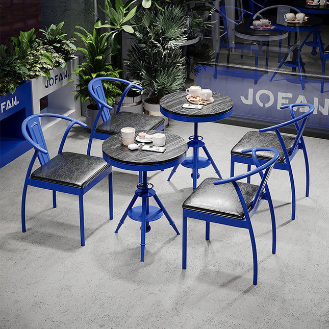 Loft Style Minimalist Blue Metal Table Set
