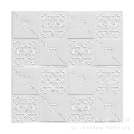 3D Waterproof Modern Upholstered Peel Stick Foam Rubber Wall Panels For Dining Room Living Room