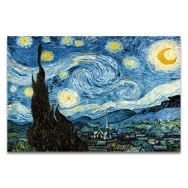Van Gogh Monet Painting Background Wall Oil Painting Village Painting Decoration