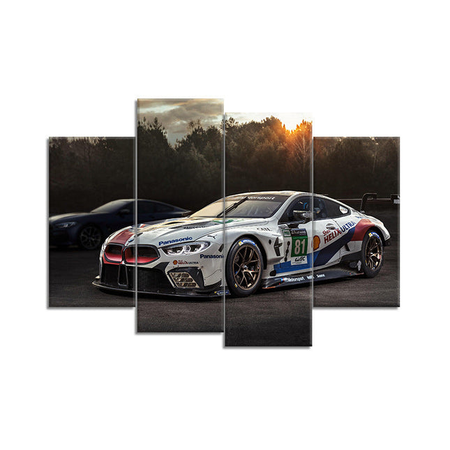 Wall Art Poster Painted Sports Car Modular Pictures Home Decorative Canvas Paintings For Bedroom
