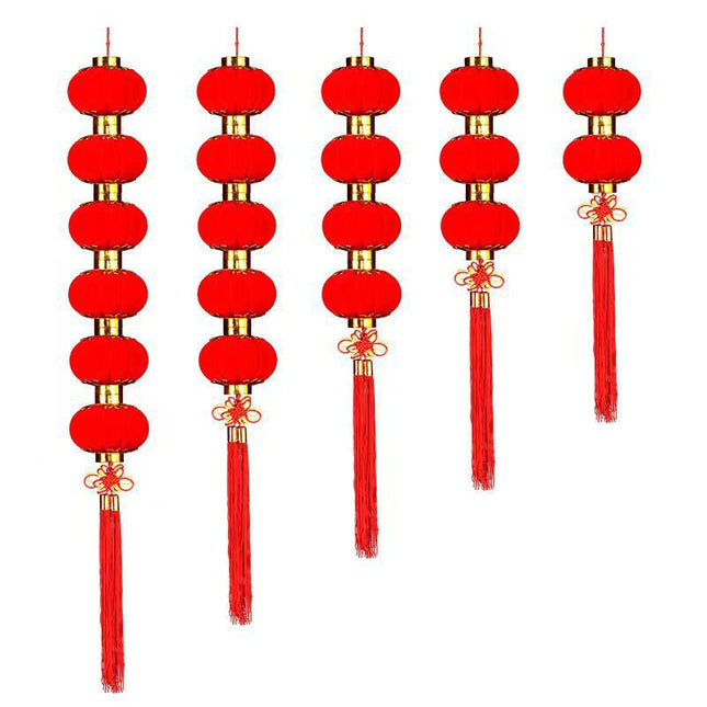 Decorative Small Velvet Lantern Series Strips Lunar New Year Chinese Style Classic Tree